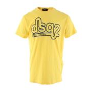 Geel Cigarette Fit T-shirt voor Heren Dsquared2 , Yellow , Heren
