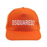 Organisch Katoenen Logo Pet Dsquared2 , Orange , Heren