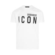 Cool Iconisch T-shirt Dsquared2 , White , Heren