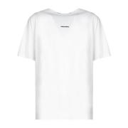 Oversized 3D Print T-shirt voor Heren Dsquared2 , White , Heren