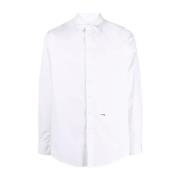 Clic-Collar Poplin Overhemd Dsquared2 , White , Heren