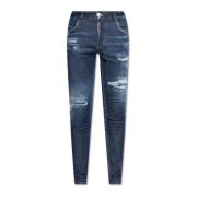 Donkerblauwe Super Twinky Slim-Fit Jeans Dsquared2 , Blue , Heren