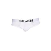 Maxi Lettering Front Briefs Dsquared2 , White , Heren