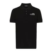 Klassiek Zwart Poloshirt Dsquared2 , Black , Heren