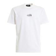 Heren Mini Logo Icon T-Shirt Dsquared2 , White , Heren