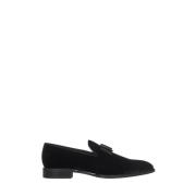 Zwarte Glitterfluwelen Loafers Aw22 Dsquared2 , Black , Heren
