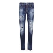 Navy Blauwe 24/7 Jeans Dsquared2 , Blue , Dames