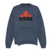 Sweatshirt met logo Dsquared2 , Blue , Heren