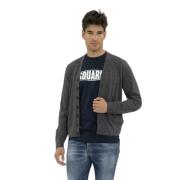 Merinowollen Cardigan Dsquared2 , Gray , Heren