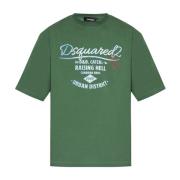 Bedrukt T-shirt Dsquared2 , Green , Heren