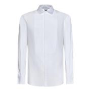 Witte Katoenen Overhemd met Plastron Detail Dsquared2 , White , Heren