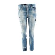 Slim-fit Blauwe Jeans voor Mannen Dsquared2 , Blue , Heren