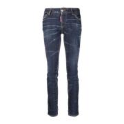 470 Blauwe Slim-Fit Jeans Dsquared2 , Blue , Dames