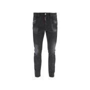 Comfortabele Slim-fit Jeans voor Heren Dsquared2 , Black , Heren