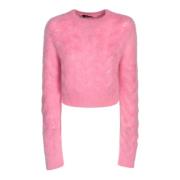 Roze Mohair-Blend Trui Dsquared2 , Pink , Dames