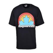 Zwarte T-shirt voor mannen Dsquared2 , Black , Heren