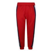 Rode broek met elastische tailleband en strepen Dsquared2 , Red , Here...