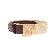 Logo Gesp Bi-Materiaal Riem Dsquared2 , Brown , Dames