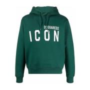 Rode Hoodie met Bedrukt Logo Dsquared2 , Green , Heren