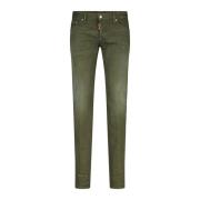 Slim-fit Paint Splatter Jeans Dsquared2 , Green , Heren