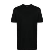Zwart Logo-Patch Katoenen T-Shirt Dsquared2 , Black , Heren