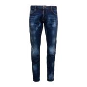 Slim-fit Denim Jeans Upgrade voor Heren Dsquared2 , Blue , Heren