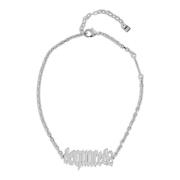 Gotische Ketting met Logo Detail Dsquared2 , Gray , Heren