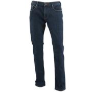 Slim-Fit Stretch Denim Jeans Emporio Armani , Blue , Heren
