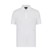 Logo Polo Jersey met Korte Mouwen Emporio Armani , White , Heren