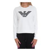 Sweatshirt met bedrukt logo, regular fit Emporio Armani , White , Dame...