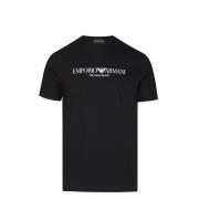 Clic Logo T-Shirt Emporio Armani , Black , Heren