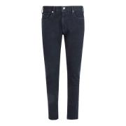 Blauwe Bull Denim Slim Fit Broek Emporio Armani , Blue , Heren