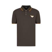 Klassiek Polo Shirt voor Heren Emporio Armani , Brown , Heren