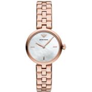 Luxe quartz horloge met roségouden roestvrijstalen band Emporio Armani...