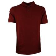 Polo T-shirt met katoen en elastan Emporio Armani , Red , Heren