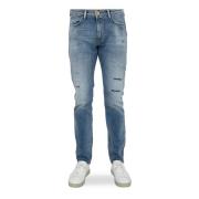 Blauwe Slim-Fit Denim Jeans Emporio Armani , Blue , Heren