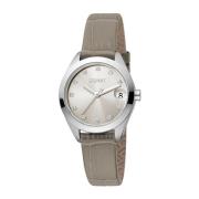 Zilveren Damesmode Horloge Esprit , Gray , Dames