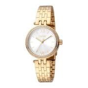 Gouden Dames Modehorloge Esprit , Yellow , Dames