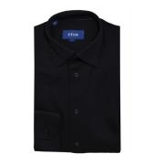 Casual Jersey Overhemd Eton , Black , Heren