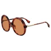 Stijlvolle zonnebril Fendi , Brown , Dames