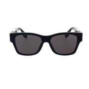 Glamoureuze geometrische zonnebril met iconisch logo Fendi , Black , D...