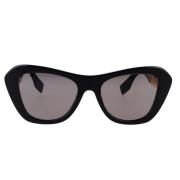 Glamoureuze geometrische zonnebril met Fendi-motief Fendi , Black , Da...