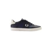 Stijlvolle Leren Sneakers Fred Perry , Blue , Heren