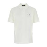 Klassieke Witte Piquet Polo Shirt Fred Perry , White , Heren