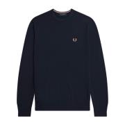 Wollen en katoenen trui Fred Perry , Blue , Heren