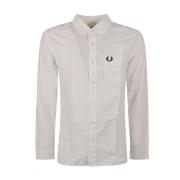 Witte Oxford Overhemd Fred Perry , White , Heren