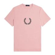 Laurel Wreath Pink Chalk T-shirt Fred Perry , Pink , Heren