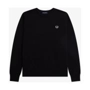 Zwarte Logo Trui Fred Perry , Black , Heren