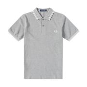 Slim Fit Twin Tipped Polo Fred Perry , Gray , Heren