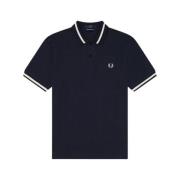 Originele Single Tipped Polo Navy/Wit Fred Perry , Blue , Heren